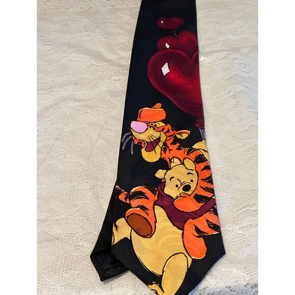 Disney Winnie The Pooh Tigger Necktie Tie Heart Balloons Design Standard Gift - Picture 2 of 6